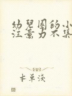 幼儿园的小朋友注意力不集中怎么办