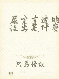 尿完有透明粘液流出是什么原因?