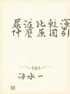 尿液比较浑浊是什么原因引起