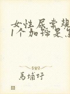 女性尿常规潜血1个加号是怎么回事