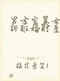 男方家暴女方起诉离婚财产怎么分配