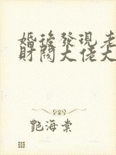 婚后发现老公是财阀大佬大结局章节