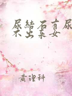 尿结石有尿意尿不出来女