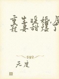 重生暖婚,厉少宠妻甜爆了