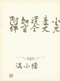 附加遗产小说无弹窗全文免费阅读