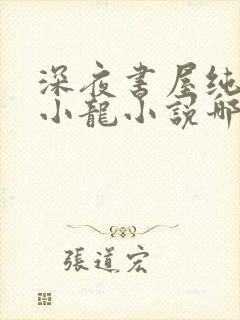 深夜书屋纯洁滴小龙小说哪里可以免费阅读