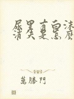 尿里有白沫子不消失是怎么回事