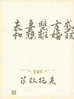 夫妻双方感情不和想离婚该怎么办