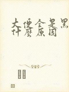 大便全是黑色是什么原因