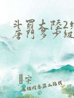 斗罗大陆2绝世唐门多少级