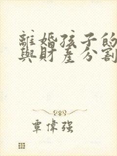 离婚孩子的扶养与财产分割咨询