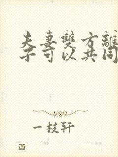 夫妻双方离婚孩子可以共同抚养吗?