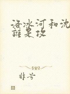 洛冰河和沈清秋谁是攻