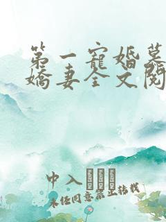 第一宠婚慕少的娇妻全文阅读