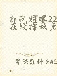 许我耀眼22集在线播放免费