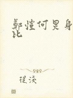 郑恺何炅身高对比