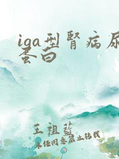 iga型肾病尿蛋白