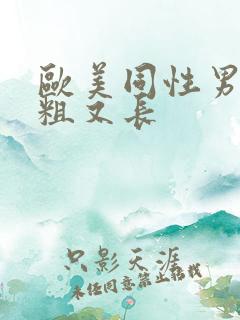 欧美同性男男又粗又长