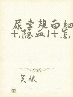 尿常规白细胞3+,隐血1+怎么回事