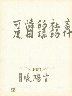 可怜的社畜 东度日讲的什么