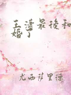 王潇最后和谁结婚了