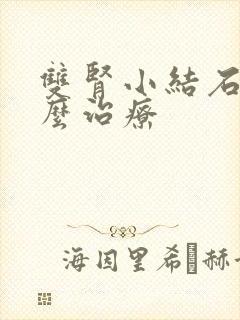 双肾小结石要怎么治疗