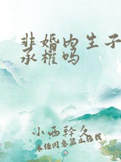 非婚内生子有继承权吗