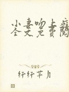 小妻吻上瘾小说全文免费阅读