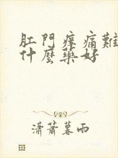 肛门痒痛难忍用什么药好