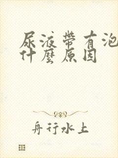 尿液带有泡泡是什么原因