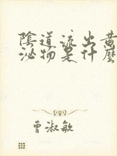 阴道流出黄色分泌物是什么原因