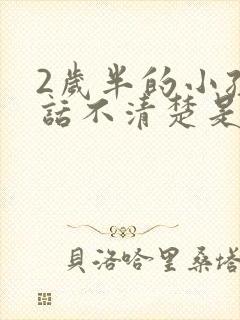 2岁半的小孩说话不清楚是怎么回事