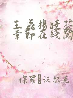 王磊杨晓芬全部章节在线阅读