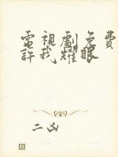 电视剧免费观看许我耀眼