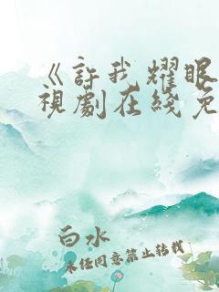 《许我耀眼》电视剧在线免费观看