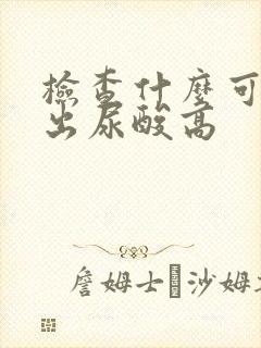 检查什么可以查出尿酸高