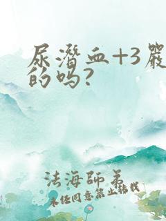 尿潜血+3严重的吗?