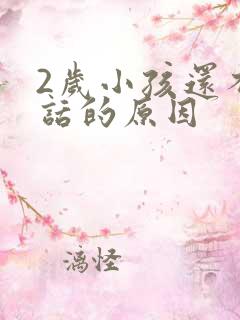 2岁小孩还不说话的原因