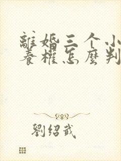 离婚三个小孩抚养权怎么判