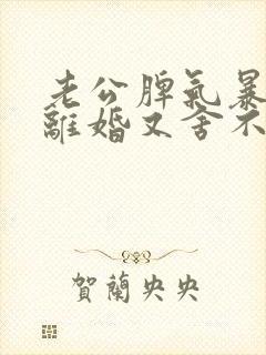 老公脾气暴躁想离婚又舍不得孩子