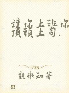 让你上班你娶了顶头上司.