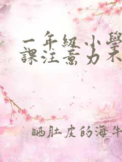 一年级小学生上课注意力不集中怎办