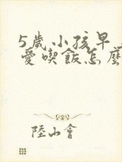 5岁小孩早上不爱吃饭怎么办