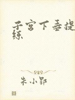 子宫下垂提肛训练