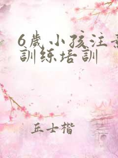 6岁小孩注意力训练培训