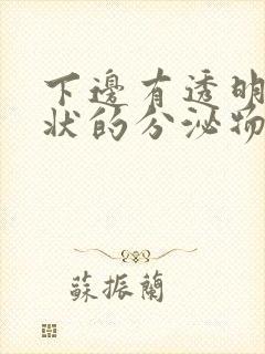 下边有透明果冻状的分泌物