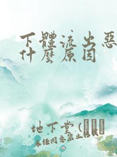 下体流出恶臭是什么原因