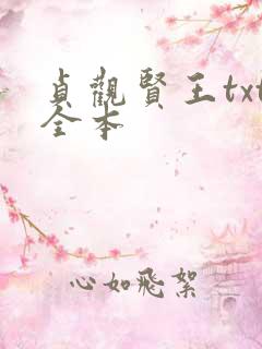 贞观贤王txt全本