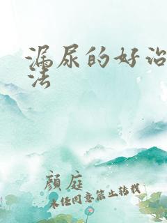 漏尿的好治疗方法