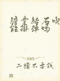 胆囊结石吃中药能排掉吗